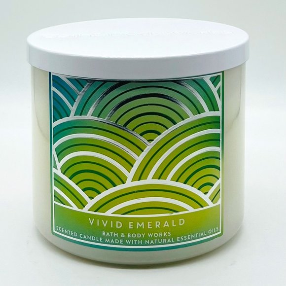 BBW Vivid Emerald 3-Wick Candle - Picture 1 of 3